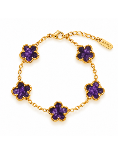 Bracelet Trèfle Nacré | Acier Inoxydable