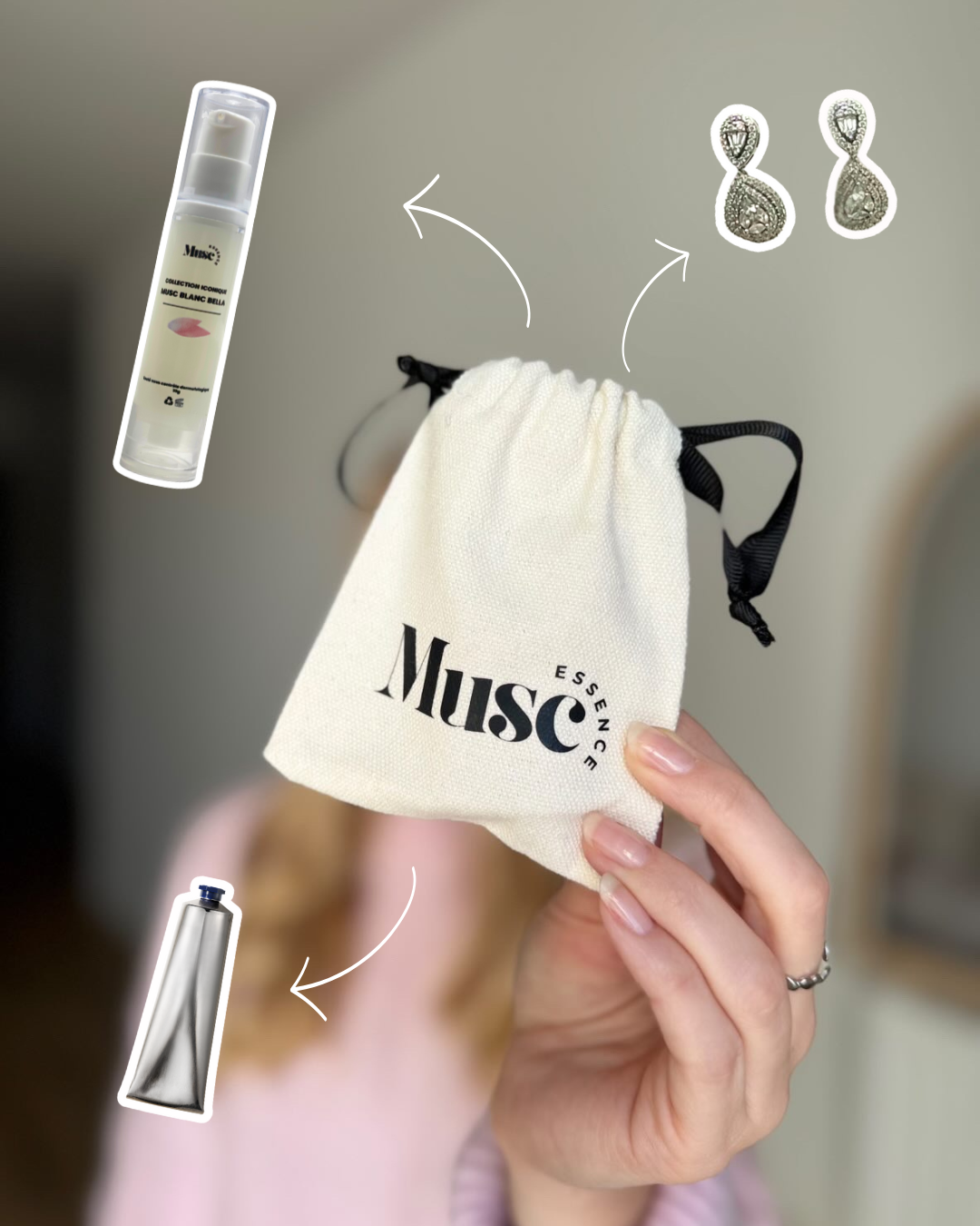 Pochette en tissus Musc Essence